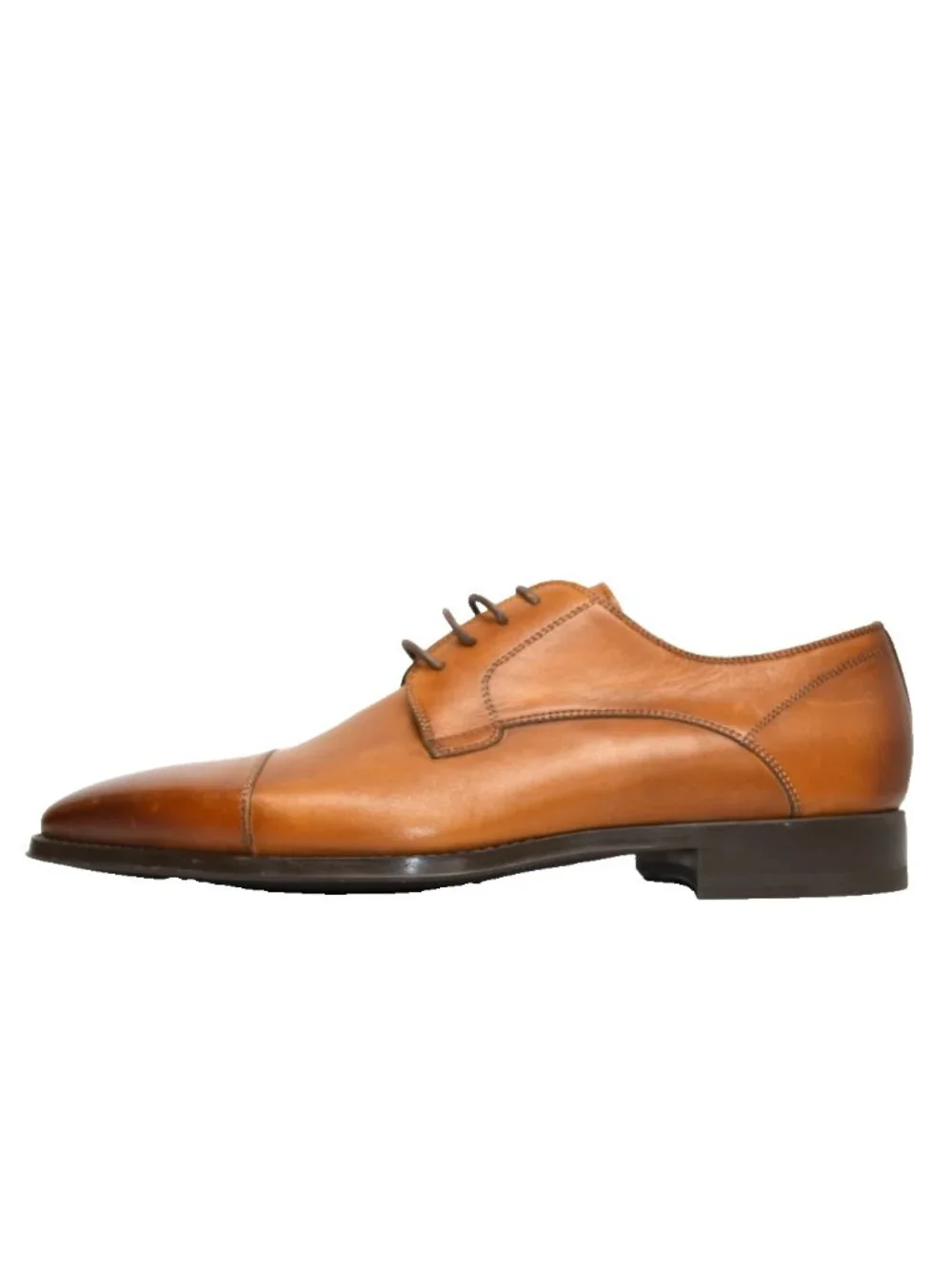 New! Magnanni Samson Burnished Cap Toe Derby Cognac 9.5M US 23475 42.5 EU DD543
